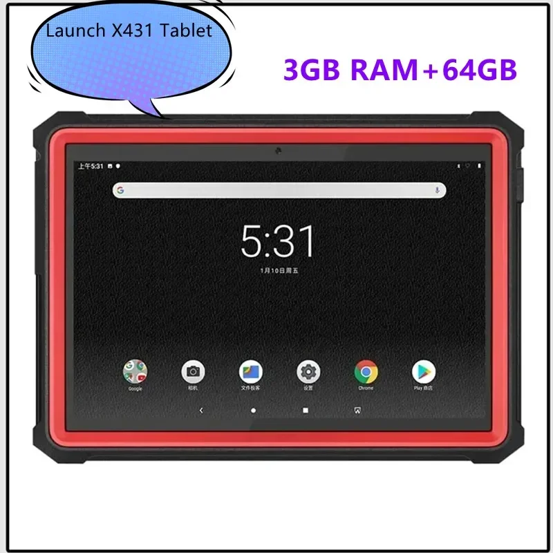 Launch X431 Tablet for OBD2 Scanner 3GB RAM+64GB Auto Diagnostics Tool Works With Diagzone / Xdiag / Xpro5