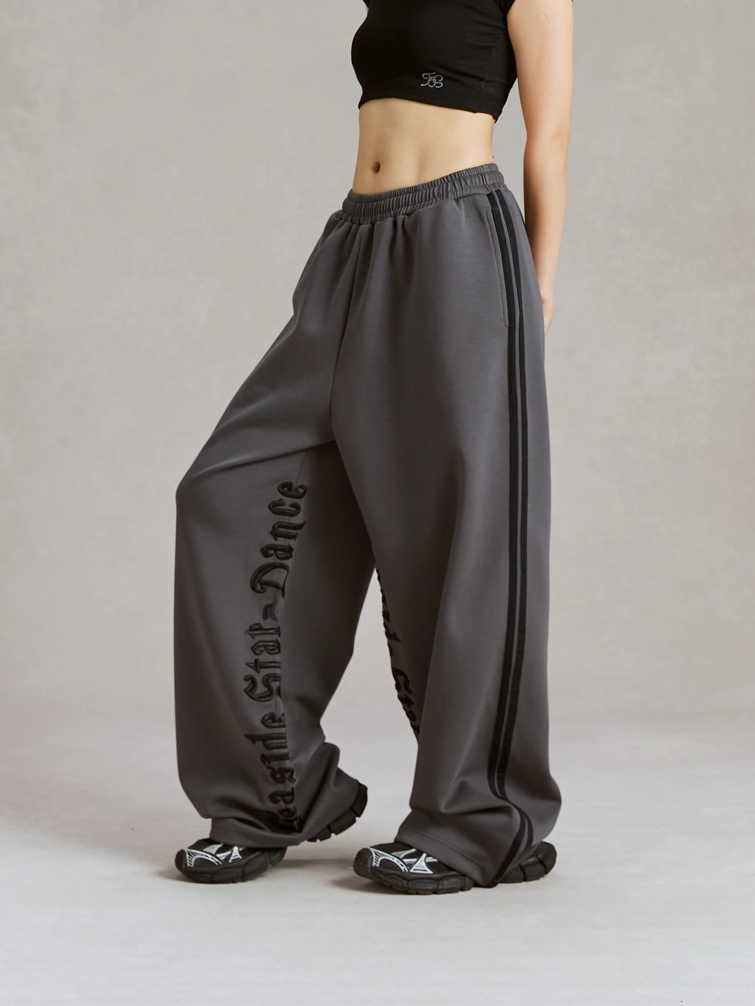 

Брюки Sea Side Star American Retro Dance Jazz, длинные прямые брюки с высокой талией, из хлопка, полиэстера и спандекса, износостойкие, свободного кроя