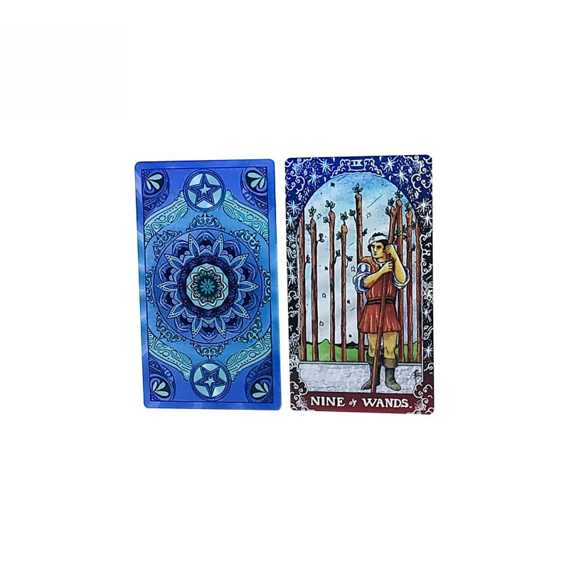78pcs Blue Fairy Series Tarot Card Plastic Board Game Cards Durable Waterproof Wrinkle Resistant BLUELOVER Playing Cards