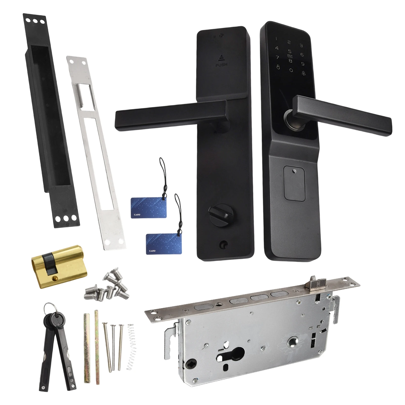 

Electronic Smart Door Lock with For TTlock Integration Password Card and App Unlocking for Secure Guest Management