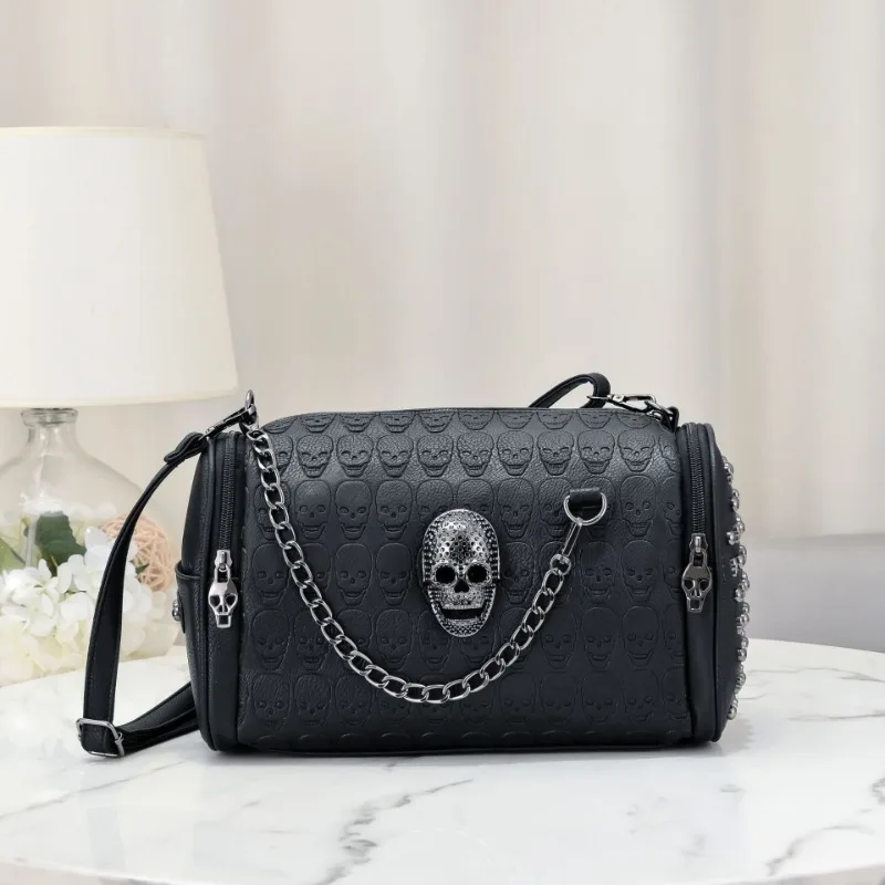 New casual Women's bag classic retro skull Versatile shoulder bag diagonal pillow bag  Satchel bolsos para mujeres  토트백