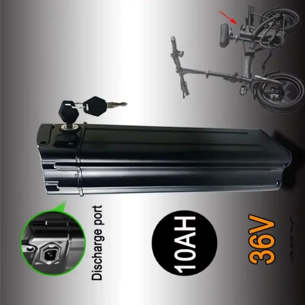 Lithium Silver Fish Battery Pack Upper Discharge 36V 10AH/15AH/20AH for 350W-1000W Electric Scooter/Moped Li-ion Battery
