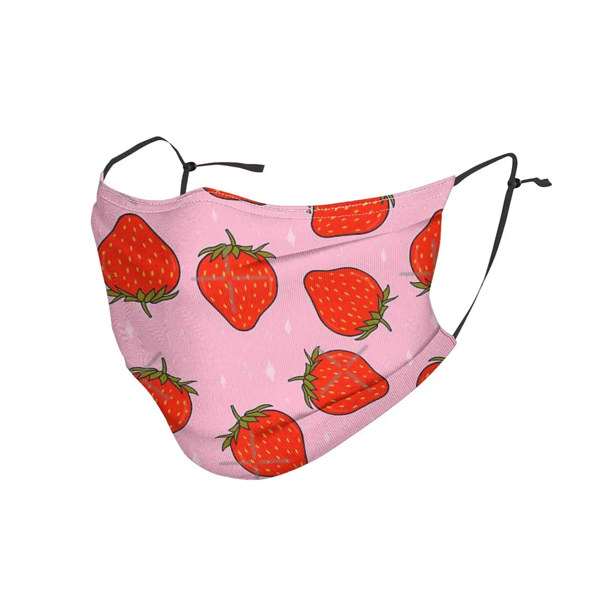 Strawberry Print Fashion Trend Masks Washable Covers