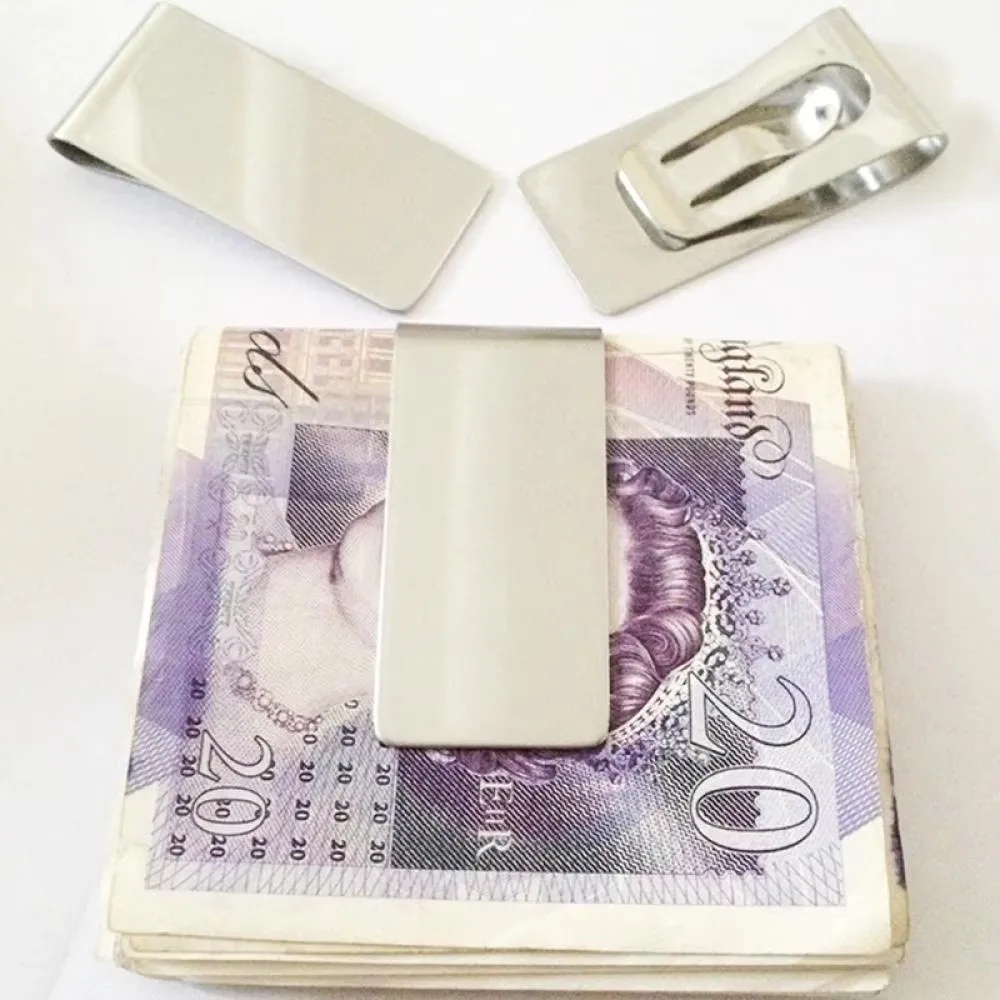 Front Pocket Wallet Money Clip Slim Profile Magnet Free Stationery Ticket Holder Metal Precision Fit Card Holder