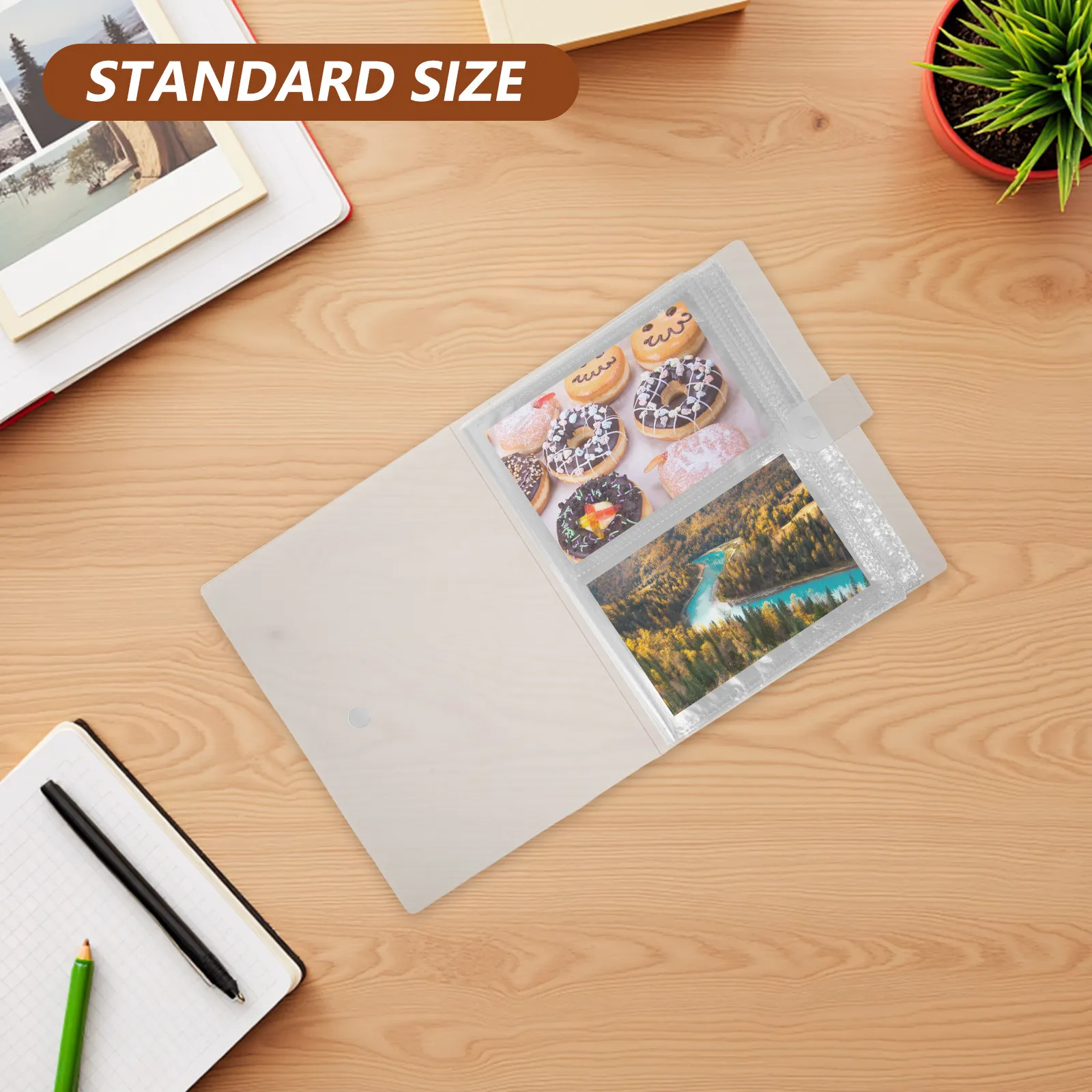 Photo Album 5 Inch Small Picture Storage Organizer Book Portable Clear Sleeves Holder for Travel Family Memories Scrapbook
