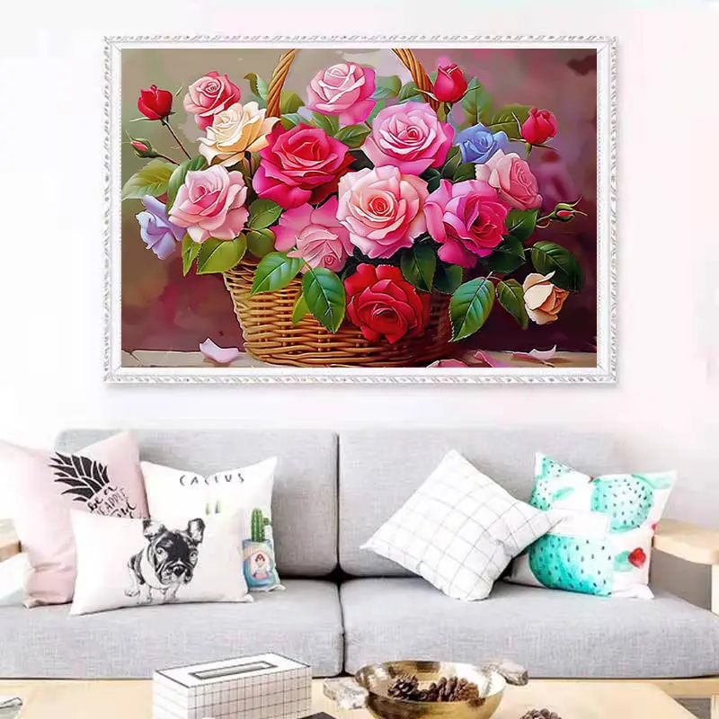 Home decoration handmade cross stitch finished product customized wall flower 2-5 months shipping prepaid deposit link