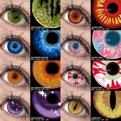 EYESHARE 1Pair Crazy Halloween Color Contact Lenses For Eyes  Anime Cosplay Colored Lenses  Contact Lens Beauty Eye Makeup