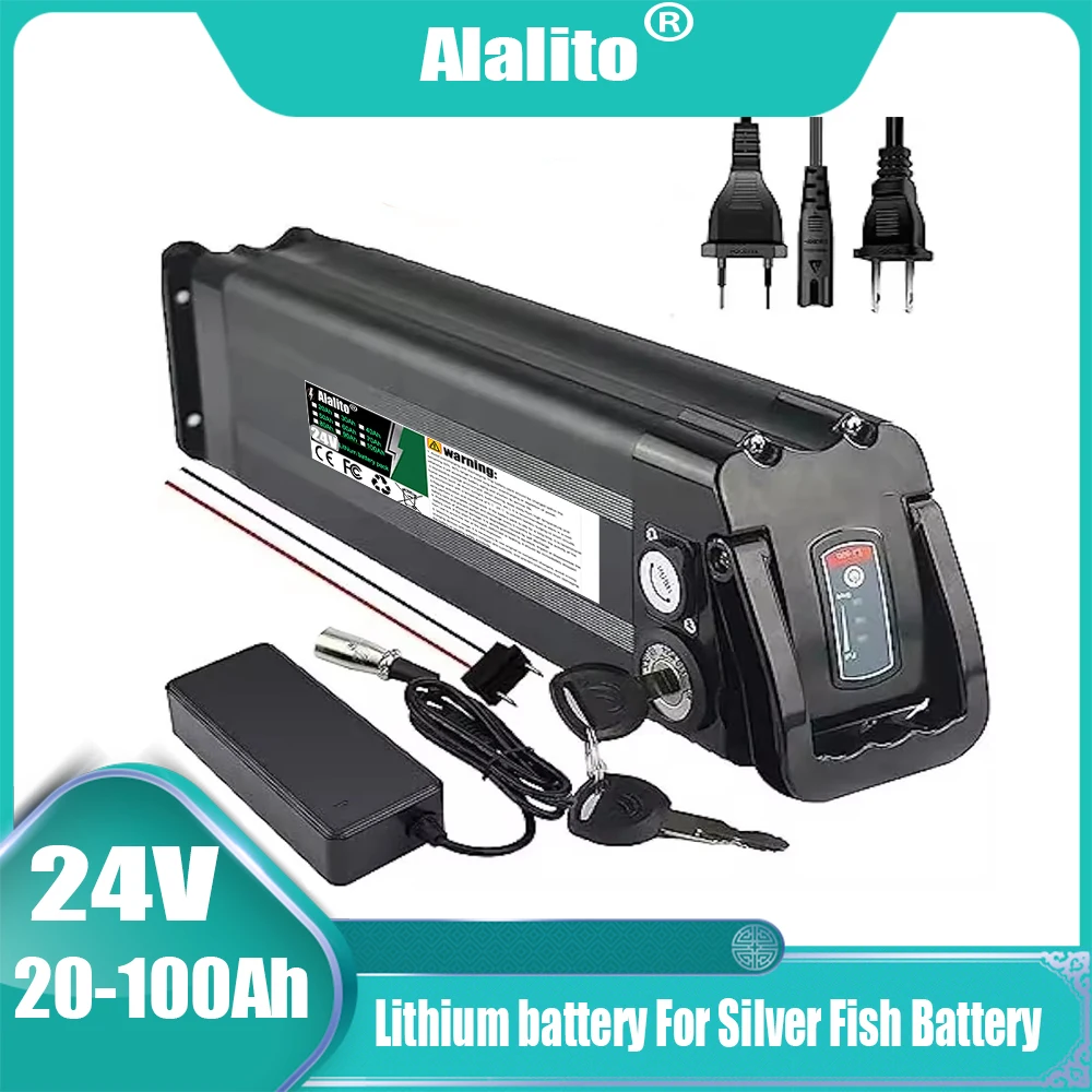 24V,20Ah-100Ah, air transportation, suitable for folding power assisted bicycle Silver Fish model