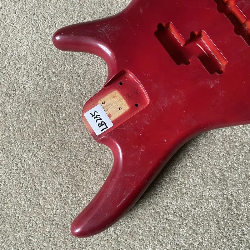 LB235 PJ Bass Body in Solid Basswood 4 or 5 String Version See Details Size Red Color Semi Finishing for DIY