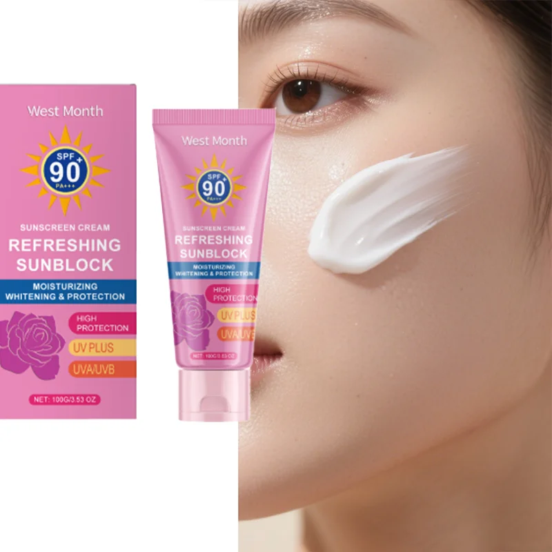 

Солнцезащитный крем SPF90, защита от ультрафиолета, предотвращение солнечных ожогов, уменьшение тусклости, защита от пота, осветляющий изоляционный солнцезащитный лосьон
