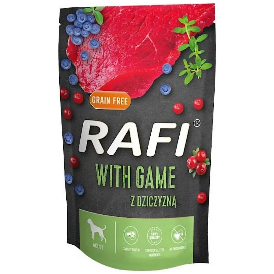 RAFI natvoer voor honden met wildvlees, 500g