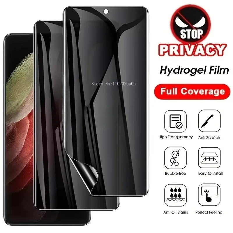 2-4pcs Full Cover Flexible Silicone HD Privacy Hydrogel Film for Xiaomi 14t 13t Pro 12t 11t 11 Lite Poco F6 F5 F4 GT Film