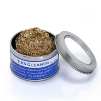 2 Type Solder Welding Soldering Iron Tip Cleaner Brass Wire Ball With Rosin Flux Soldering Repair Tools