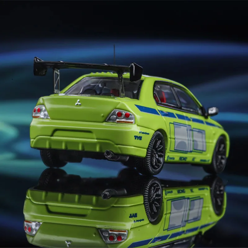 متوفر: 1:64 نموذج سيارة Lancer Evolution IX من الجيل التاسع من ميتسوبيشي EVO مصنوع من خليط معدني مصبوب، لعبة للأولاد، زخرفة قابلة للجمع للبالغين