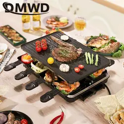 Double layer Korean Smokeless barbecue grill Non-stick Hot plate Electric pizza oven Teppanyaki grill Baking pan 110V /220V