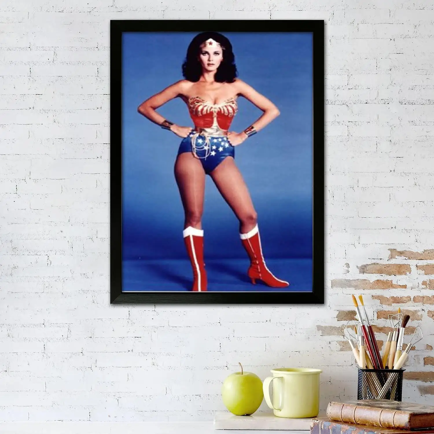 Pôster de arte em tela de lynda carter, arte de parede, impressão de imagem, família moderna, decoração de quarto, pôsteres, pintura decorativa