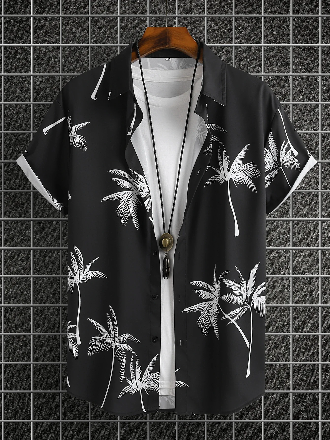 

2024 Men's Fashion Digital Printed Shirt Casual Hawaiian Short Sleeve Shirt