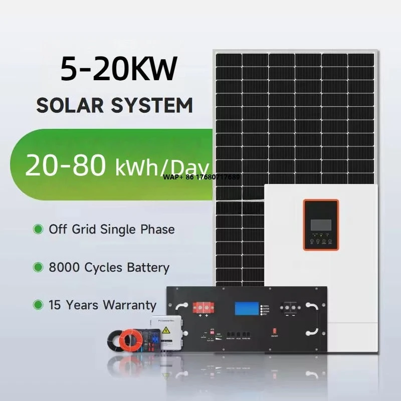 Home Photovoltaic Solar Panel Energy System 5Kw 10Kw Off Grid Solar Power System