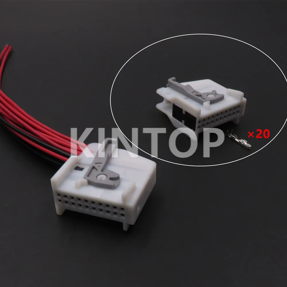 

1 Set 20 Pins 2-1718422-1 AC Assembly Car Plastic Housing Unsealed Socket Auto Low Power Connector Cars Cable Terminal Plug