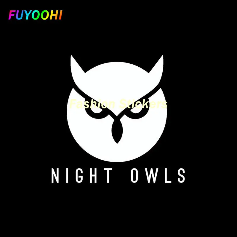 FUYOOHI Funny Stickers Owl Craft Car Stickers Sunscreen Fashion Decals Car Assessoires Motorcycle Personality Car Styling Decals