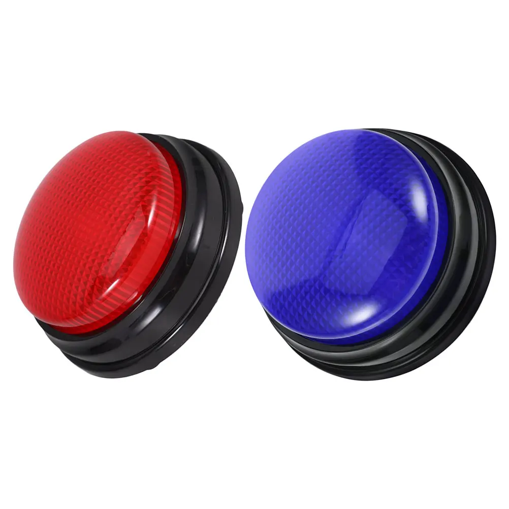 2 szt. Plastikowe przyciski do odpowiedzi z dźwiękiem i światłem, przyciski do gier, akcesoria do gier na imprezy, przyciski do odpowiedzi, przyciski do gier