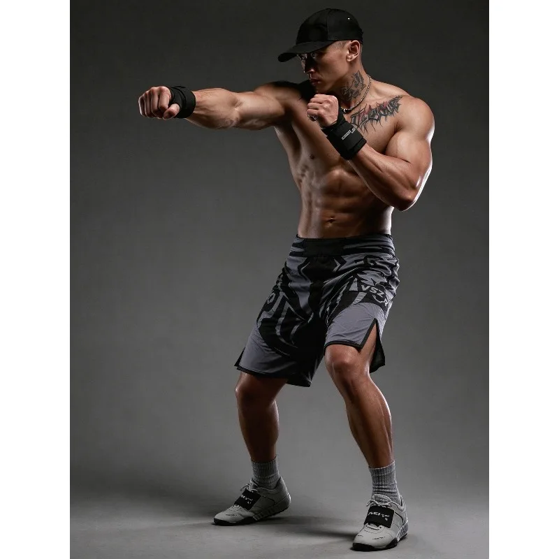 Boxing Training Shorts Breathable Fighting Boxing Fighting Muay MMA Thai Coach Running Fitness Men Kid Shorts