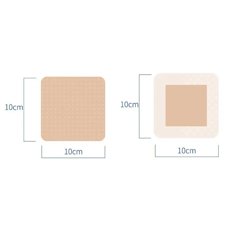 4Pcs/box  Bedsore Patch Silicone Adhesive Borderless Foam Dressing Sterile Elderly Wound Pressure Ulcer Prevention Decompression