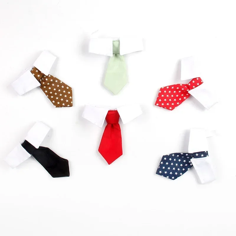 Pet Dog Cat Formal Necktie Tuxedo Bow Tie Black and Red Collar for Dog & Cat Pet Accessories for Wedding Holiday and Party Gift view 3