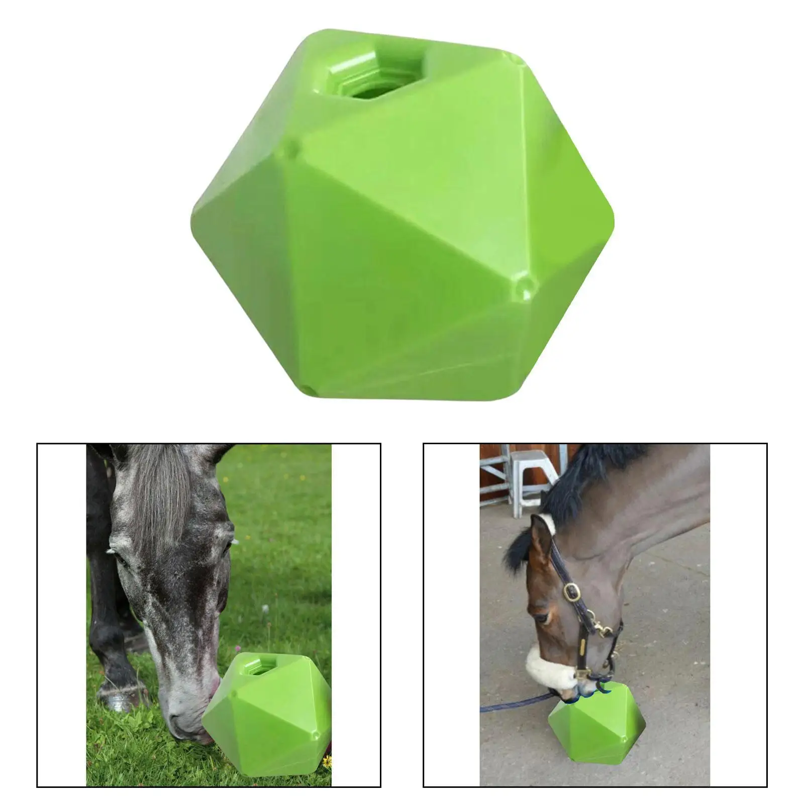 Juguete de alimentación de heno equino para caballo, Bola de trato para caballo, estable, Paddock, Verde