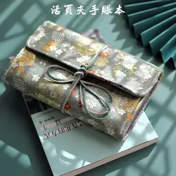 Beautiful Notebook for Girls Cloth Cover Retro Chinese Style Loose-leaf Diary Portable Scrapbook Binder Notepad Gift