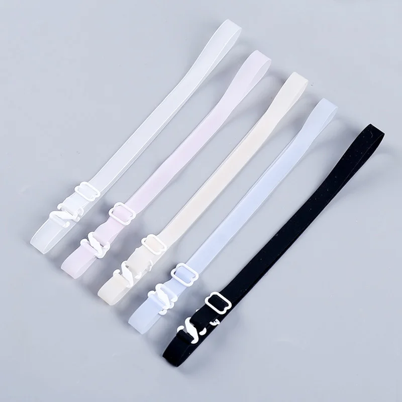 Silicone Invisible Bra Straps Adjustable Non-slip Replacement Shoulder Strap for Women Strapless Dress Underwear Accessories 1.0