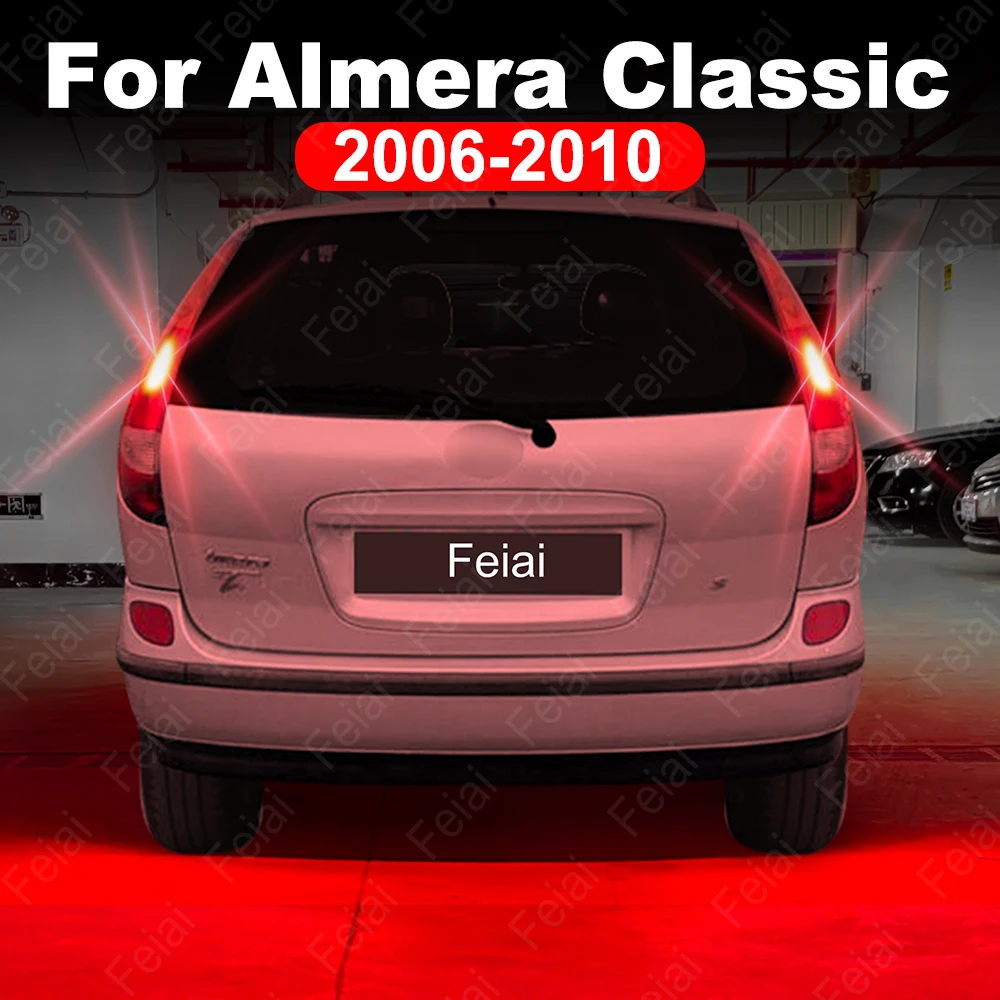 Bombilla de luz de freno LED para Nissan Almera N16 Tino Classic B10 2006 2007 2008 2009 2010 accesorios Almera bombillas de luces de freno estroboscópicas