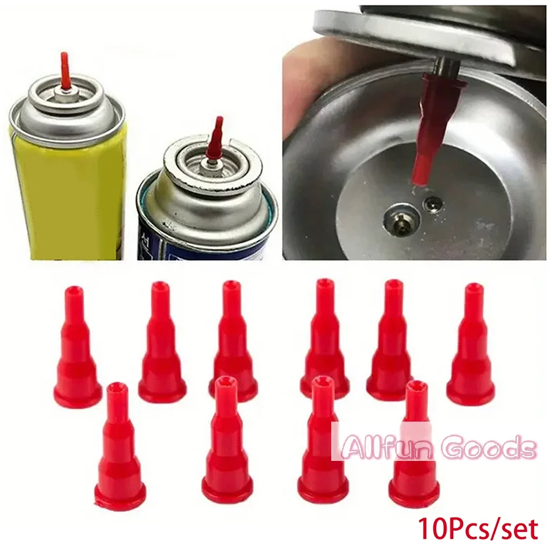 [T5]10Pcs Butane Nozzle Adapter Convert Cassette Tank Into Inflatable Tank Gas Nozzle Connector for Lighter Spray  Fill