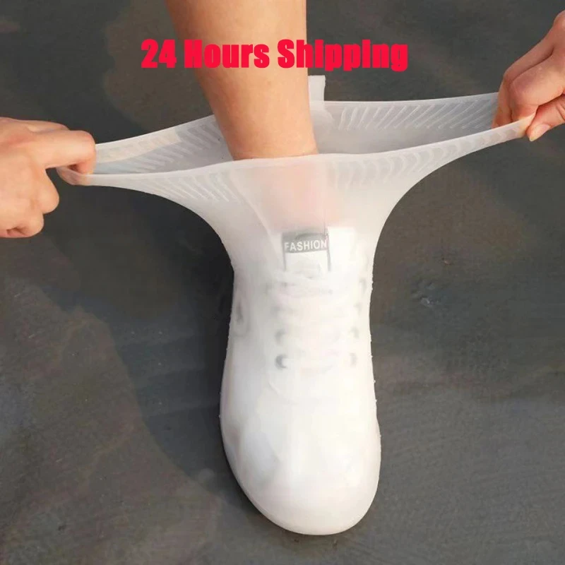 Waterproof Silicone Shoe Covers Reusable Non-Slip Wear-Resistant Rain Shoe Covers Protector Anti-Slip Boot For Outdoor Rainy Day