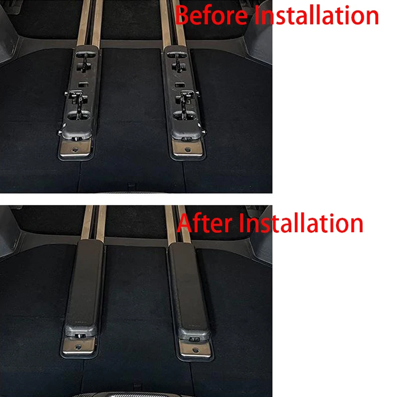 Car Third Row Seat Rail Cover for Toyota Alphard Vellfire 20 30 40 Series ABS Track Protector Anti Scratch Interior Trim 1 Pair