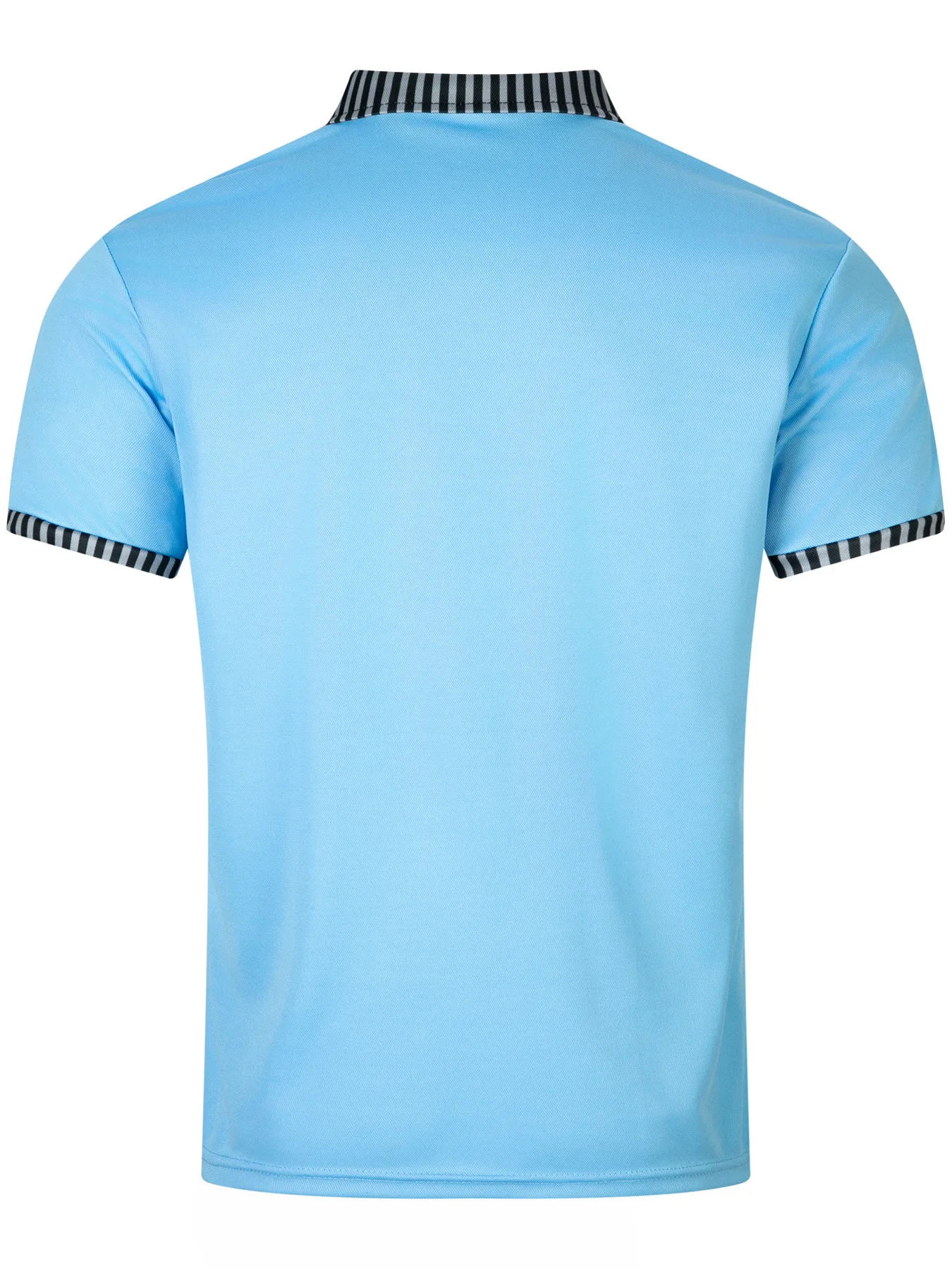 Men's fashionable new style casual Polo shirt (striped and color-matched design) with pockets