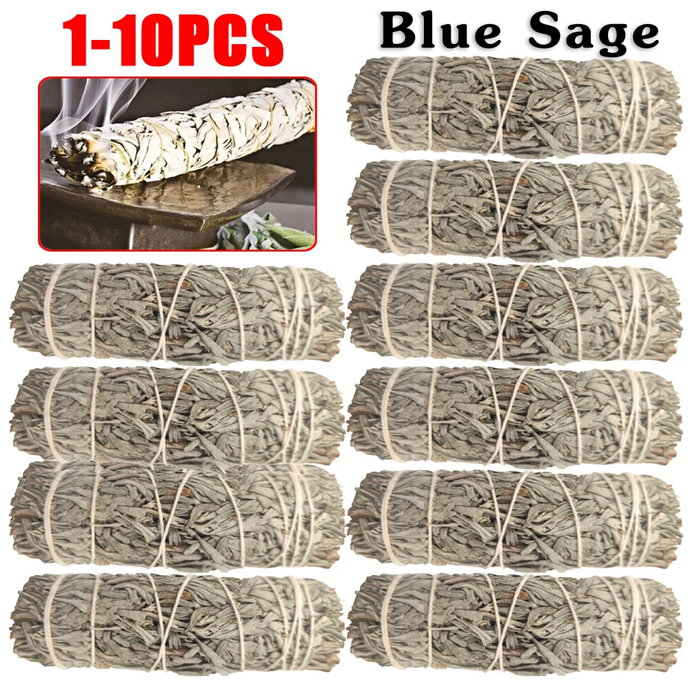 Paquete de salvia blanca de 1-10 piezas, varita de varilla difusora de California para varitas de incienso espiritual, quema de aromaterapia, paquete de limpieza energética