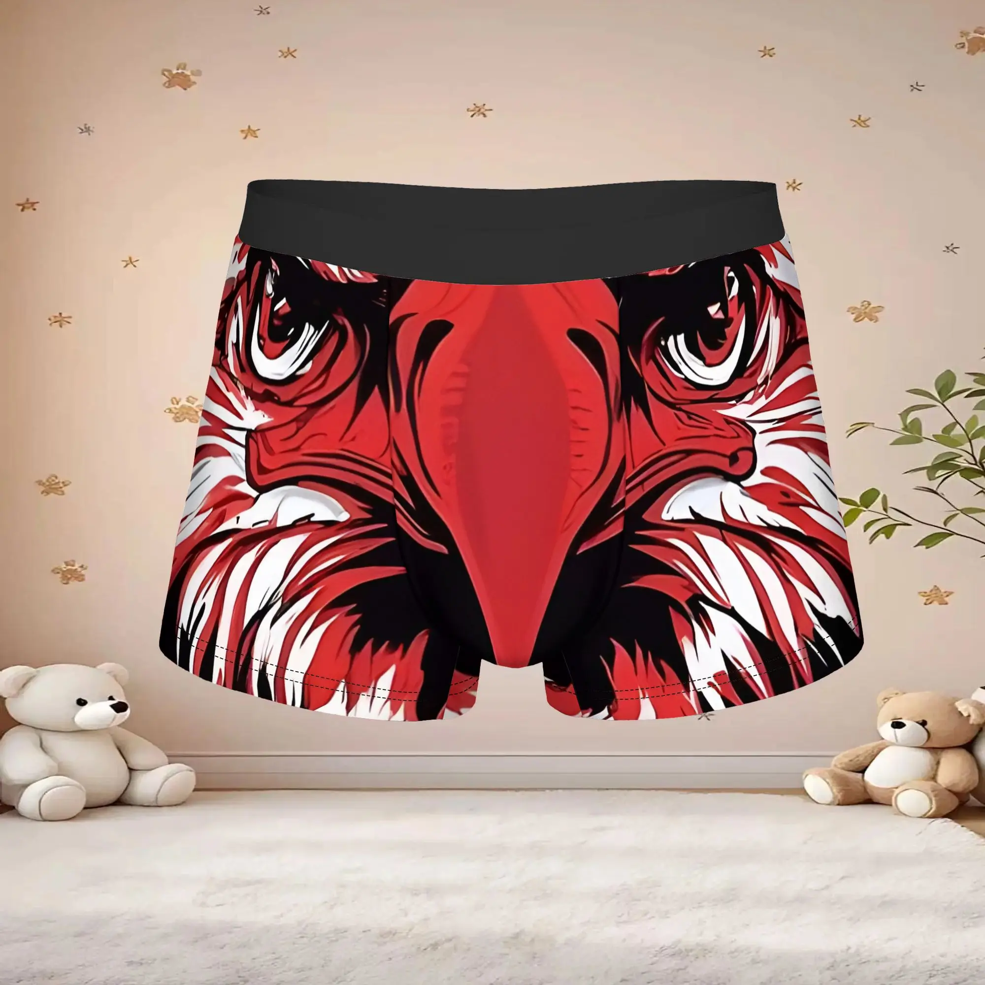 1pc Popular Red Eagle Apron boxers  adults  Breathbale Panties Men's Underwear Print Shorts Boxer Briefs