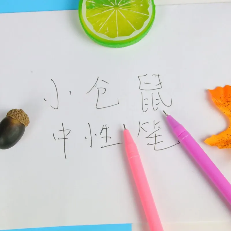 24 Pcs Creative Animal Neutral Pens Cute Student Stationery Writing Tools Office Supplies