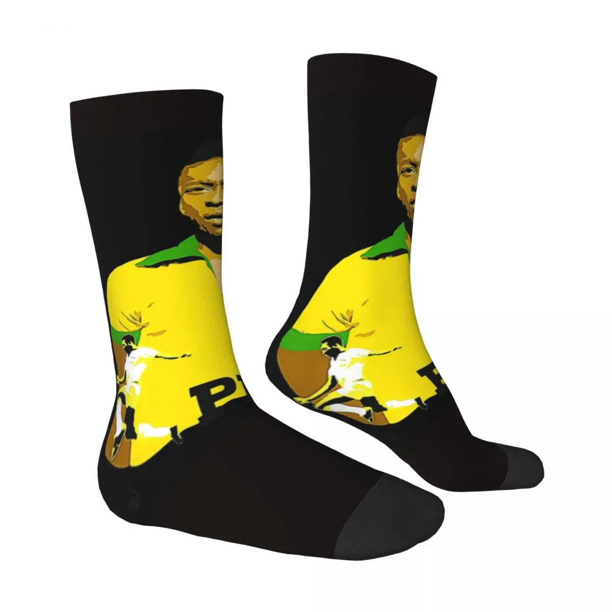 Rip Pele, Player Football Pele Football Soccer Unisex Winter Socks Hiking Happy Socks Street Style Crazy Sock