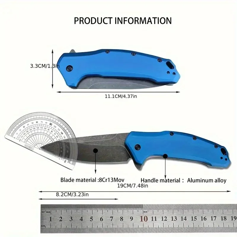 Folding KS 1776 Knife 8Cr13Mov Blade Aluminium Alloy Handle Outdoor Pocket EDC Camping Cutting Self Defense Tools Gifts Knives