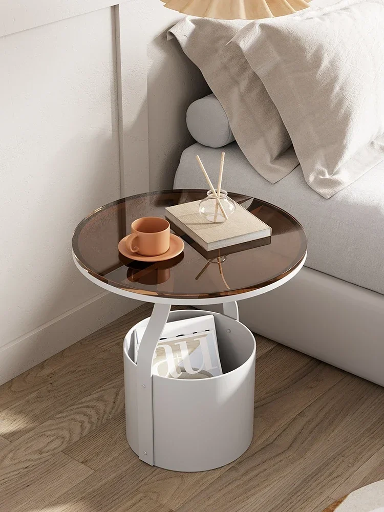 Nordic Nightstands Mobile Metal Modern Bedroom Bedside Table Storage Cabinet Nordic Living Room Sofa Side Table Home Furniture