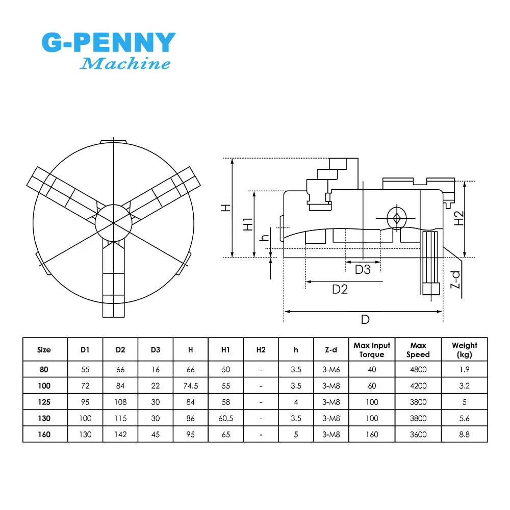 K11 100mm 3 jaw Chuck self-centering manual chuck four jaw for CNC Engraving Milling machine ,CNC  Lathe Machine!