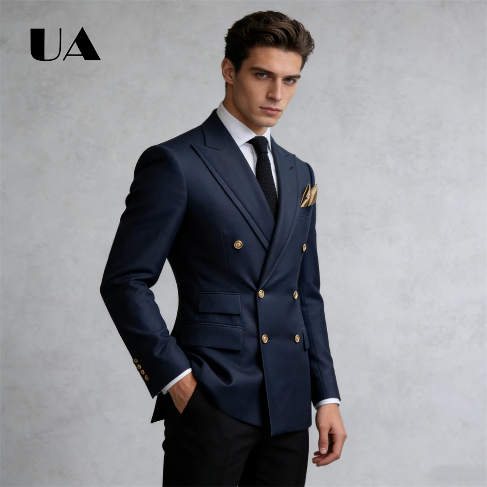 

ULBYANRY Мужской двухрядный пиджак XXS-7XL Формальный пиджак, модный индивидуальный пошивный пиджак, разные цвета