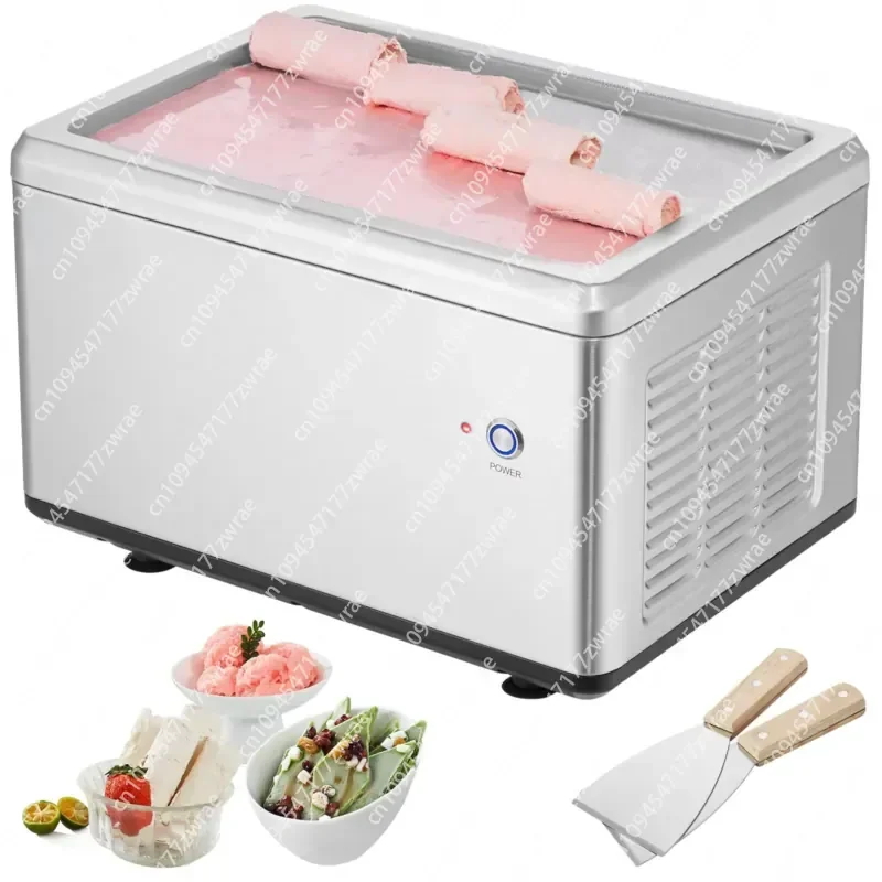Stainless Steel Manual Ice Cream Maker For Making Dessert Rolls, Yogurt,12.6