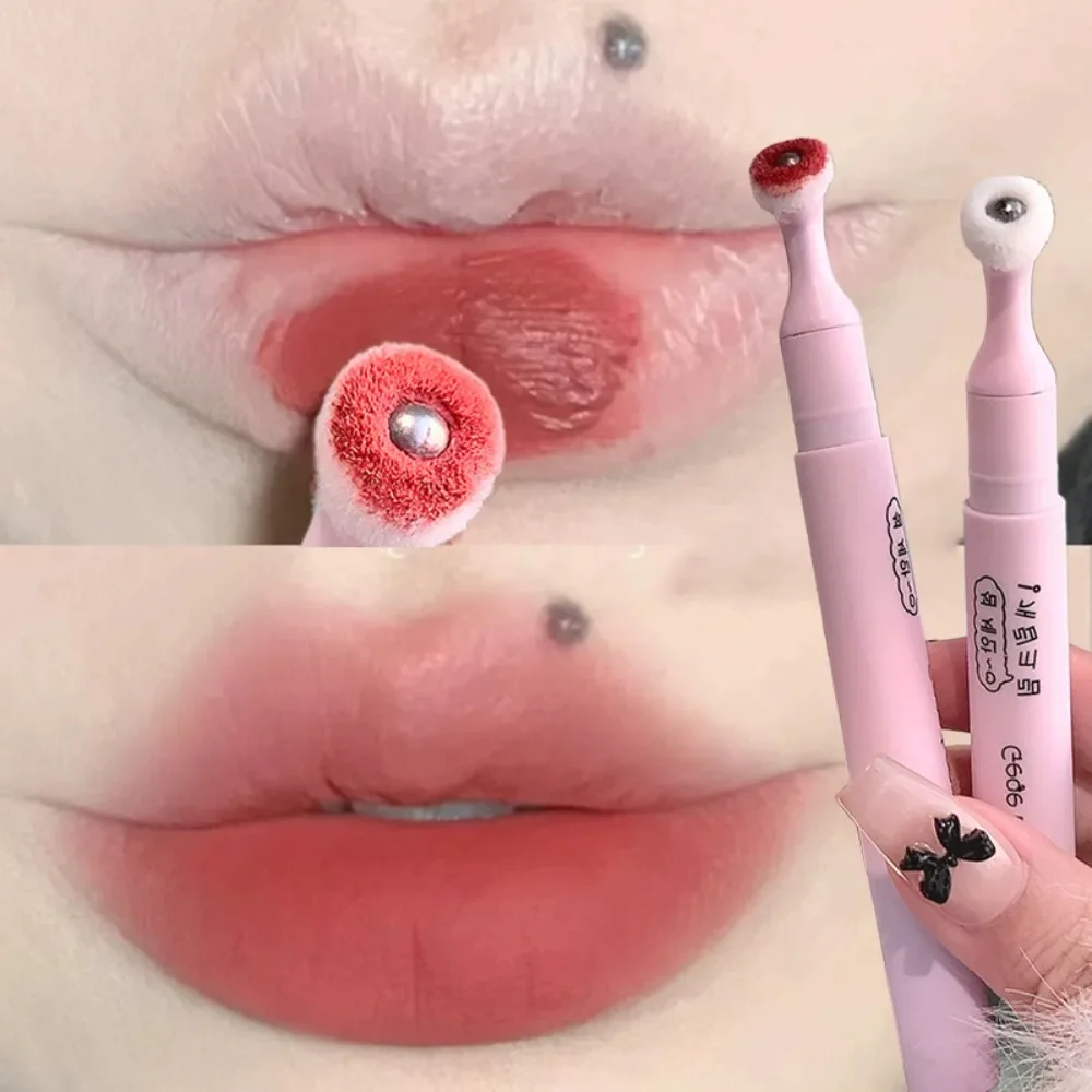 كريم موس شفاه حديد مسطح رفيع للغاية مخملي غير لامع يدوم طويلاً ملمع شفاه مرطب وردي أحمر شفاه طين شفاه وصمة عار كوريا مكياج #1