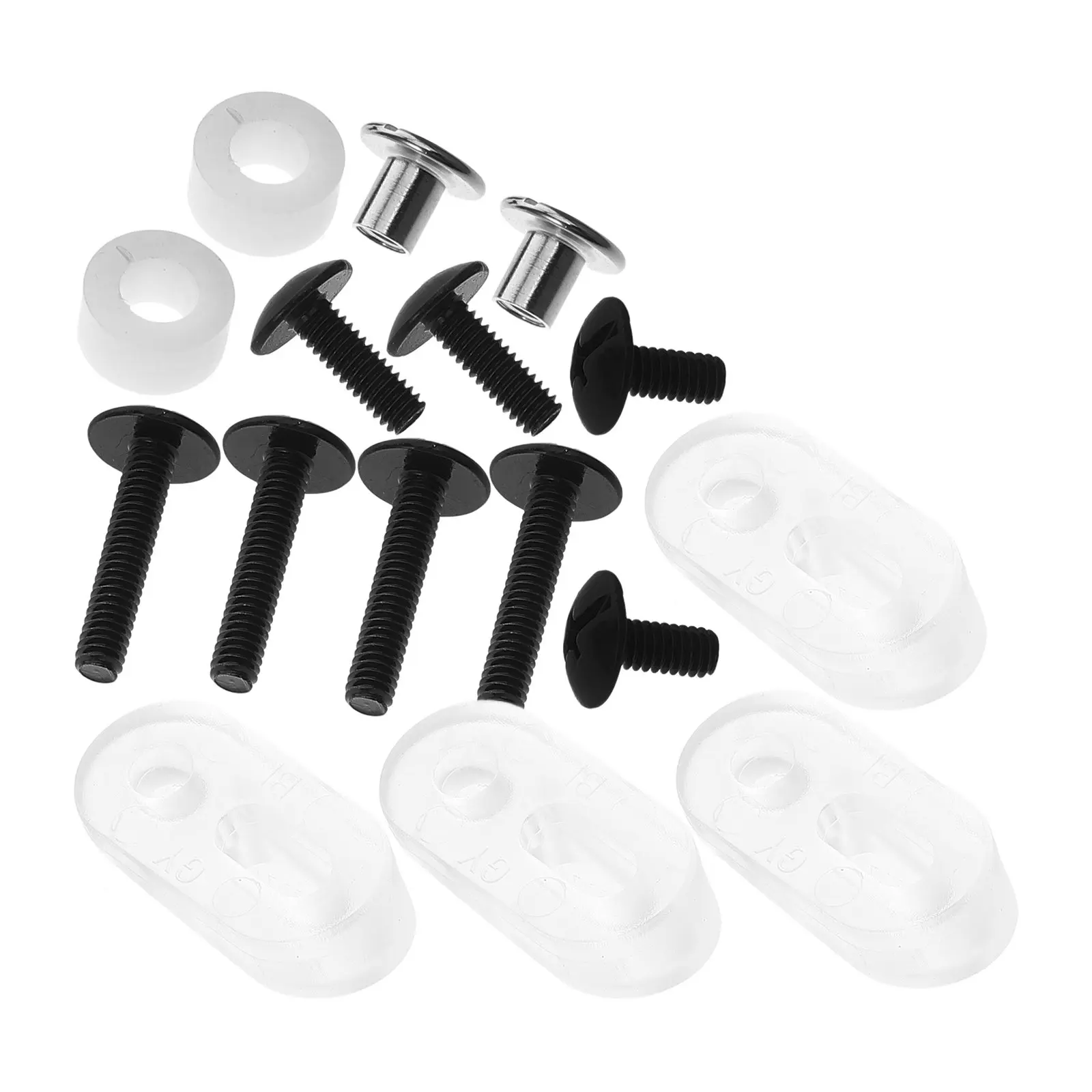 

24Pcs Hockey Repair Kit Including Visor Clips Screws Nuts Rubber Gaskets Chin Strap Adapter Easy Installation Sports