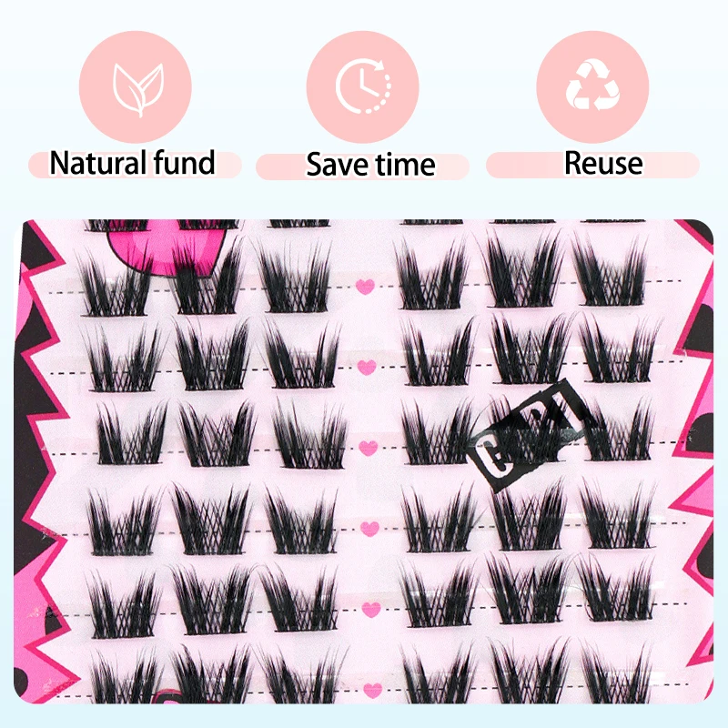 Zelfklevende wimpers Vlindervimers Geen lijm Individuele wimpers Zachte wimperclusters Herbruikbare zelfklevende wimpers