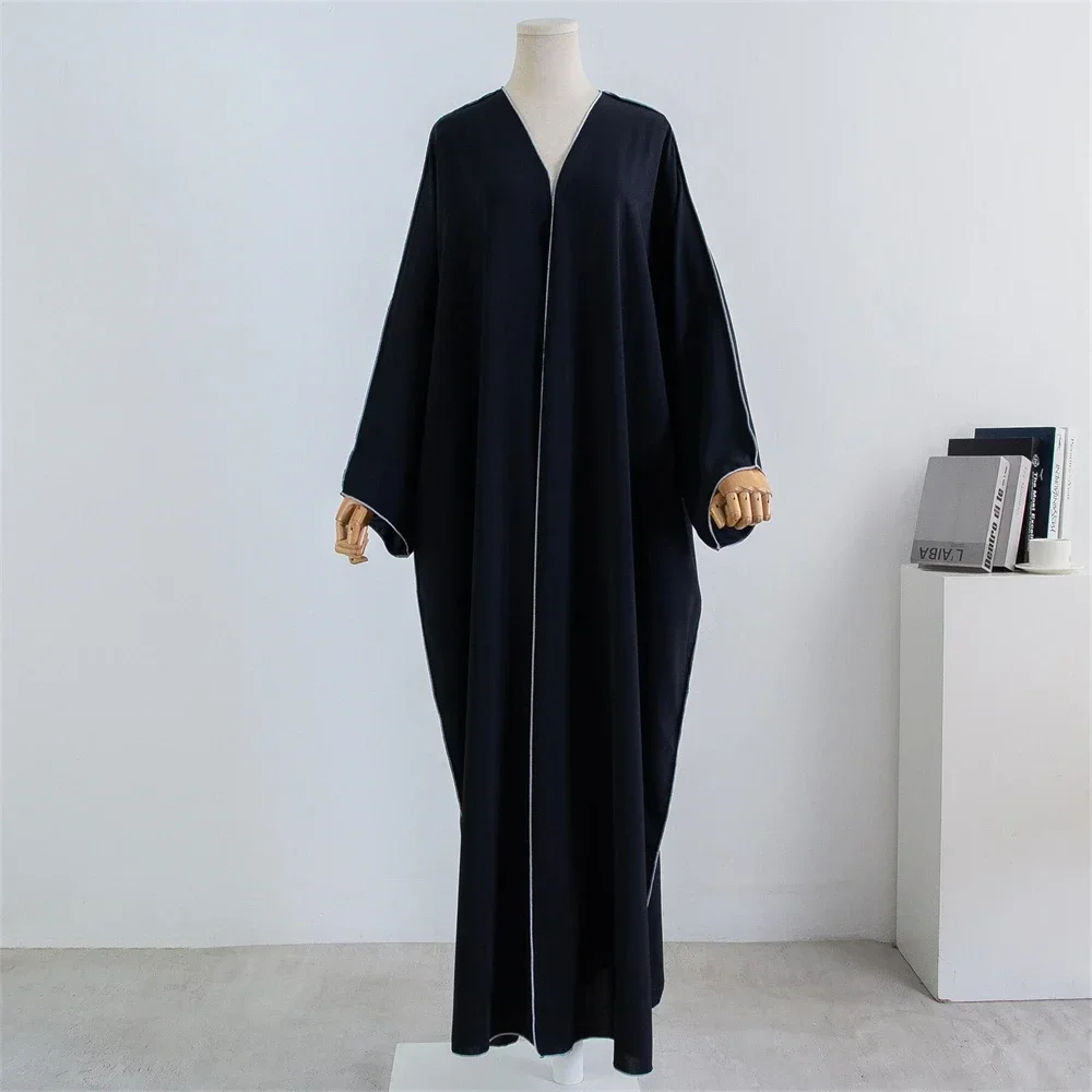 

Eid Ramadan Open Kimono Abaya Bat Sleeve Muslim Women Long Maxi Dress Turkey Modest Dubai Islam Clothing Kaftan Arab Robe Caftan