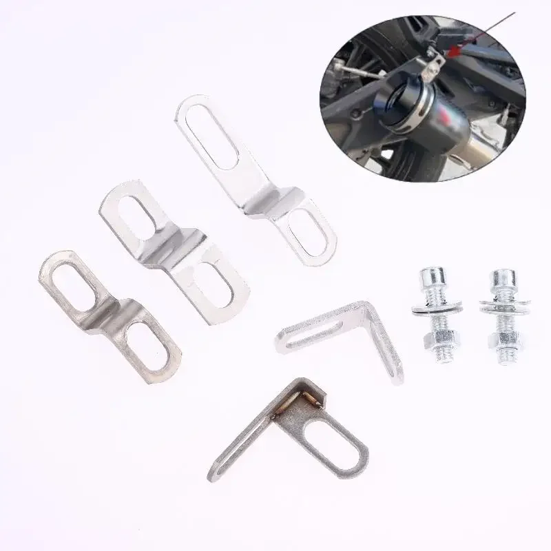 Klem dan Braket Knalpot Sepeda Motor Stainless Steel Kokoh - Pilihan Modifikasi Satu Dua atau Tiga Paket